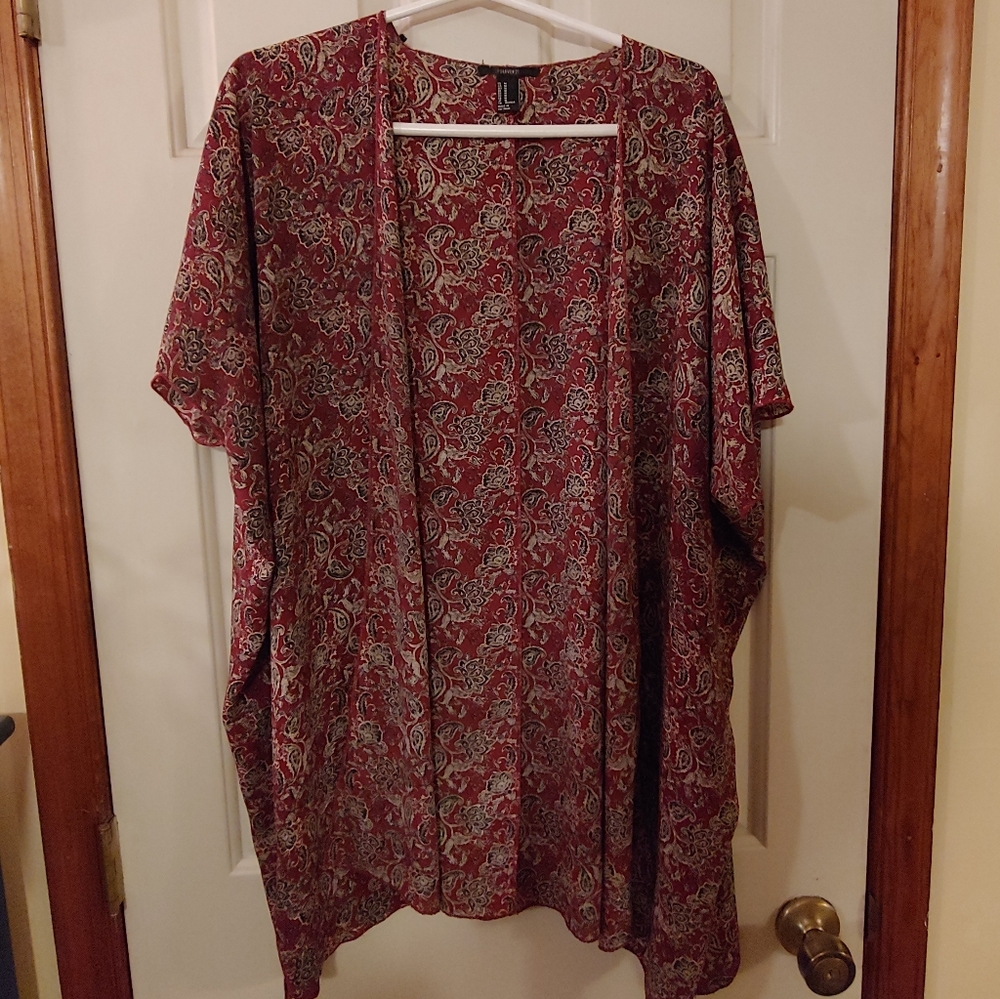 Floral duster cardigan